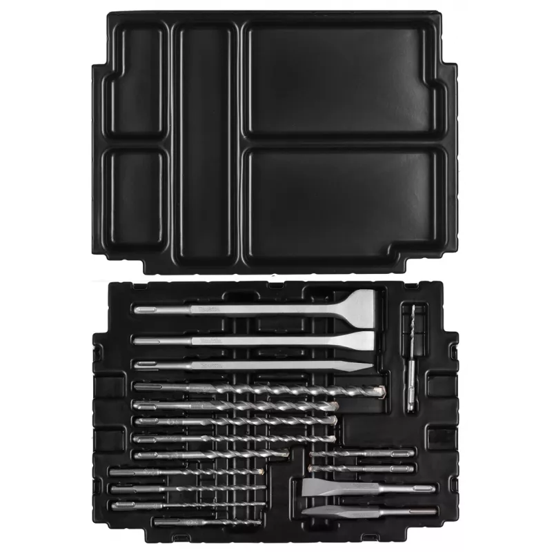 CONJUNTO DE BROCAS SDS + CINZÉIS MAKITA 17 peças EM MALA MAKPAC
