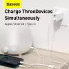 Cabo USB Baseus Superior USB 2.0 1,5 m USB A USB C/Micro USB A/Lightning branco