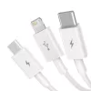 Cabo USB Baseus Superior USB 2.0 1,5 m USB A USB C/Micro USB A/Lightning branco