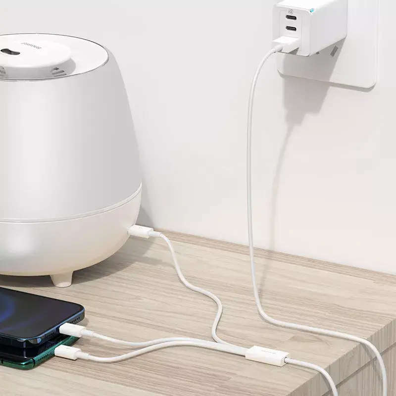 Cabo USB Baseus Superior USB 2.0 1,5 m USB A USB C/Micro USB A/Lightning branco