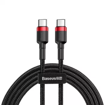 Cabo USB Baseus Cafule 2m USB-C preto vermelho