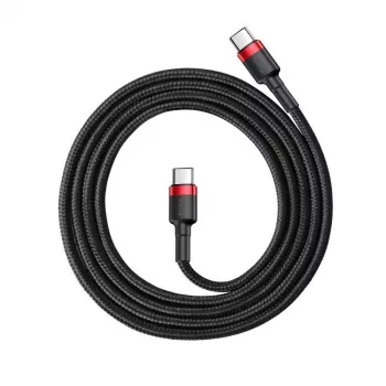Cabo USB Baseus Cafule 2m USB-C preto vermelho