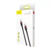 Cabo USB Baseus Cafule 2m USB-C preto vermelho