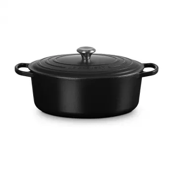 Le Creuset Signature Assadeira preta oval 33 cm