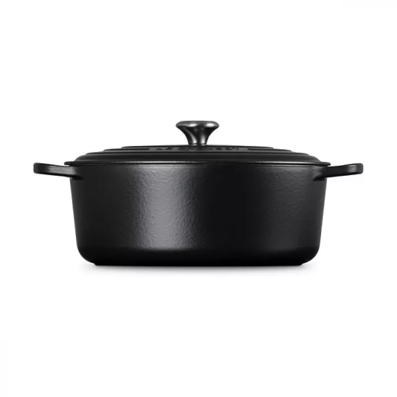 Le Creuset Signature Assadeira preta oval 33 cm