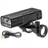 Rockbros luz de bicicleta com função de power bank + cabo de USB-C para USB-A, 850 lm, preto