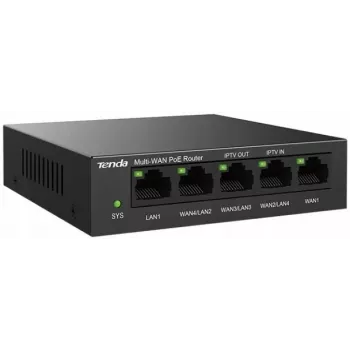 Router com fios Tenda G0-5G-PoE Gigabit Ethernet preto IPSec VPN