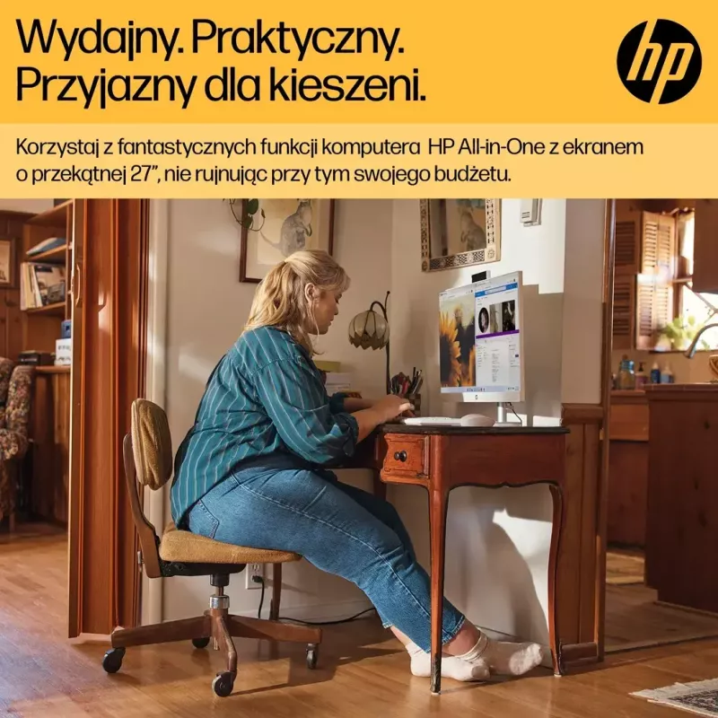 PC All-in-One HP 27-cr0222nw — HP All-in-One desktop com AMD Ryzen 7 7730U, 16 GB RAM, 512 GB SSD, 27 polegadas FHD, Windows 11 Home, Wi‑Fi 6