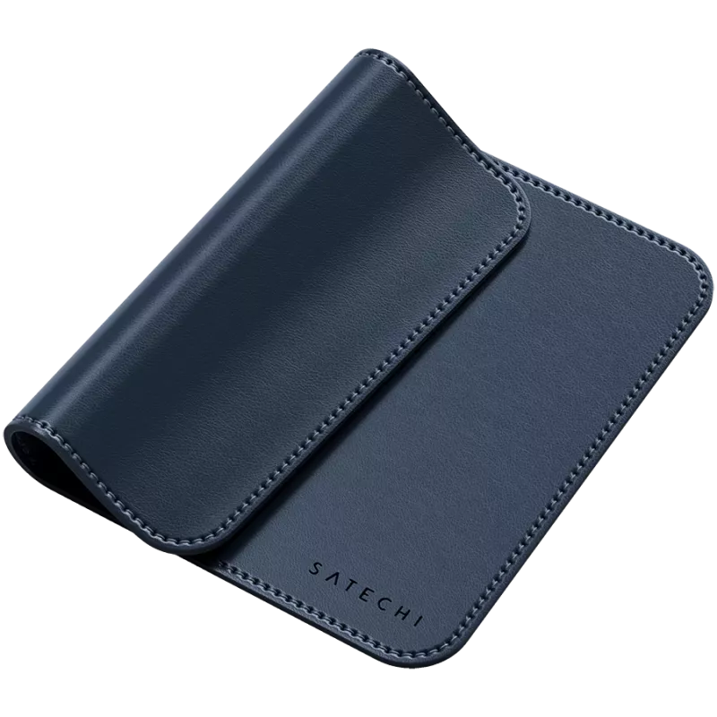 Tapete de rato Satechi Premium – tapete de rato em pele vegan (azul)