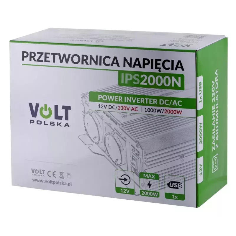 Conversor de tensão Volt Polska IPS 2000 N 12/230 V 1000/2000 W