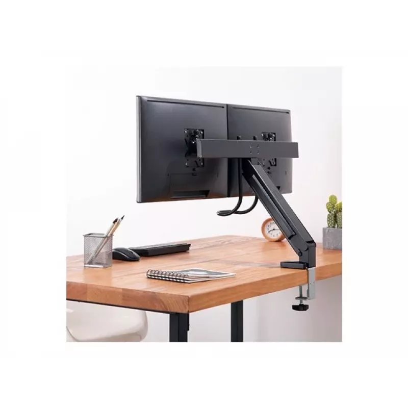 Suporte para dois monitores LOGILINK BP0102 17-27 polegadas aço poupa-espaço