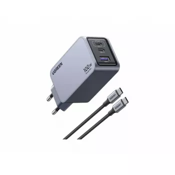 Carregador de interior UGREEN Nexode Pro 3 portas GaN PD carregamento rápido 2 USB Type-C