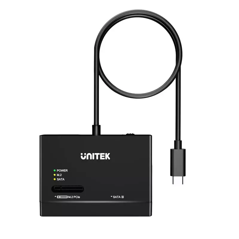 Caixa para SSD UNITEK S1232A01-EU preto M.2/2,5 polegadas/3,5 polegadas 10 Gbit/s