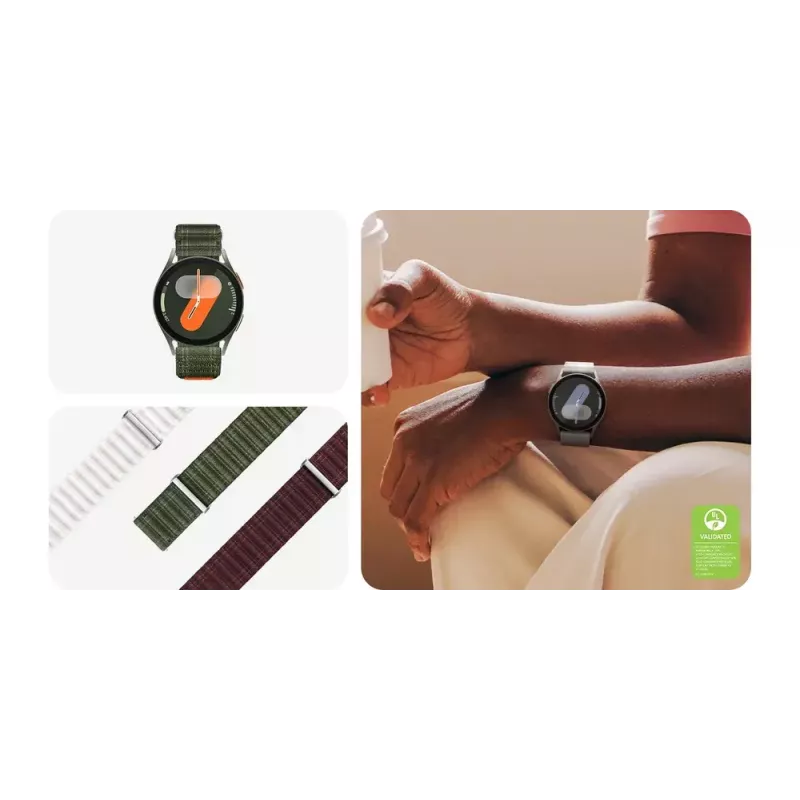 Pulseira Samsung Galaxy Watch 7 Fabric Band S/M Borgonha