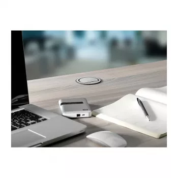Elevador 1x tomada schuko 1xCAT6 1xUSB3.0 - Acessório alimentação elétrica