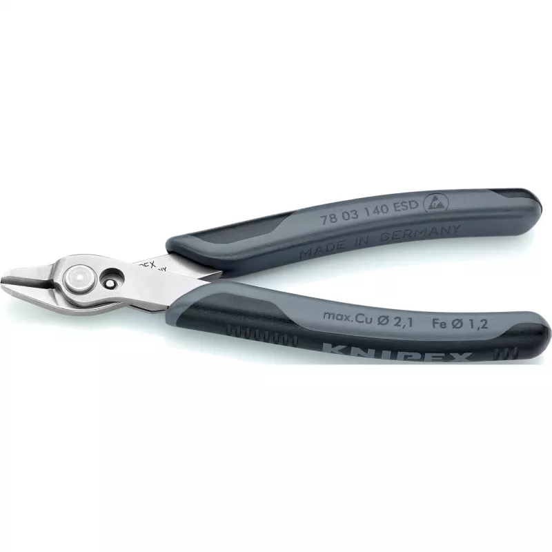 KNIPEX Super Knips XL ESD - Corta-fios - 1,23 cm - 9,2 mm - 2,1 mm - 9,2 mm - Proteção contra descargas eletrostáticas (ESD)
