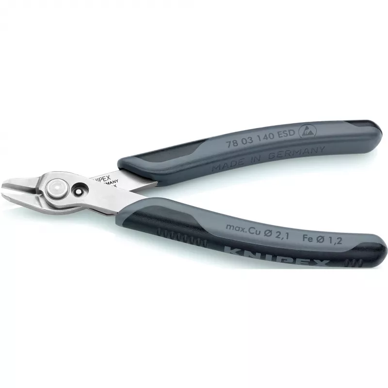 KNIPEX Super Knips XL ESD - Corta-fios - 1,23 cm - 9,2 mm - 2,1 mm - 9,2 mm - Proteção contra descargas eletrostáticas (ESD)