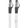 Cabo de rede Goobay CAT 8.1 Patch, S/FTP (PiMF), branco, 0,5 m - LSZH sem halogéneos, cobre AWG 24 (55123)