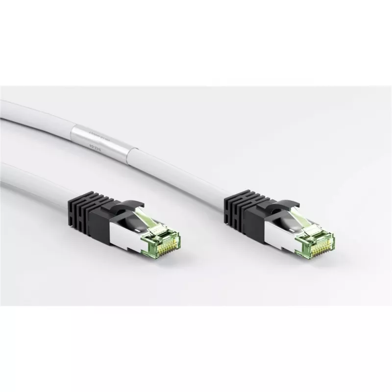 Cabo de rede Goobay CAT 8.1 Patch, S/FTP (PiMF), branco, 0,5 m - LSZH sem halogéneos, cobre AWG 24 (55123)
