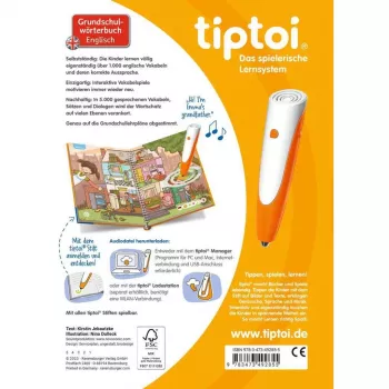 Dicionário escolar de inglês tiptoi, livro educativo