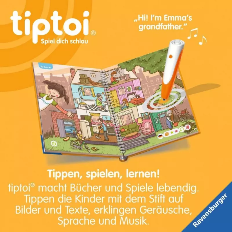 Dicionário escolar de inglês tiptoi, livro educativo