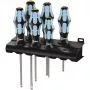 Conjunto de chaves de fendas Wera 3334/3355/6. Aço inoxidável + suporte