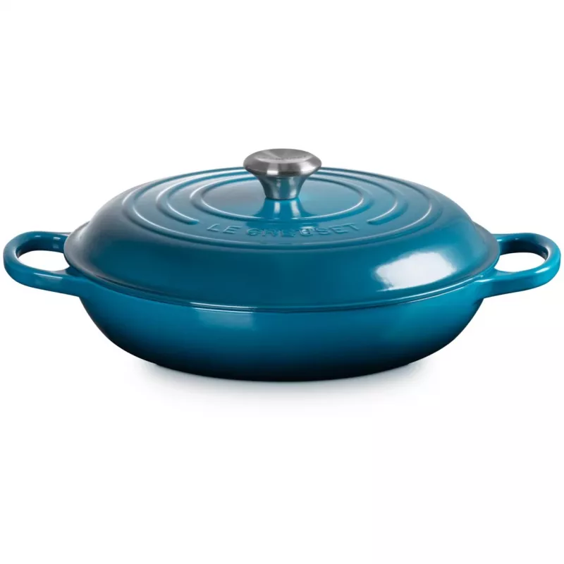 Le Creuset Signature Frigideira rasa redonda 30 cm Deep Teal (21180306422430)