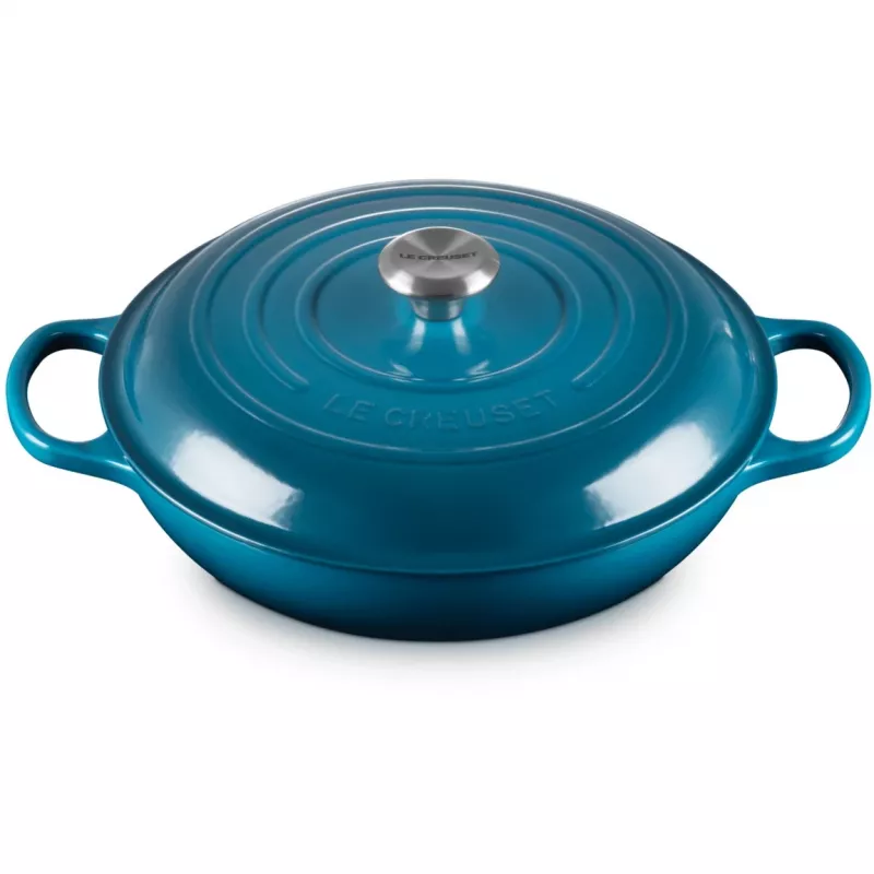 Le Creuset Signature Frigideira rasa redonda 30 cm Deep Teal (21180306422430)