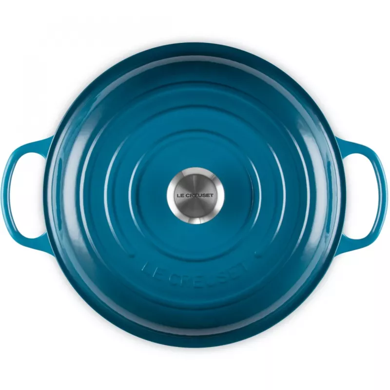 Le Creuset Signature Frigideira rasa redonda 30 cm Deep Teal (21180306422430)