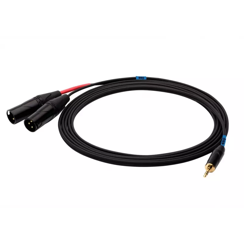Cabo SSQ Jack estéreo 3,5 mm para 2x XLR macho MIXLR3 — 3 m cabo de áudio