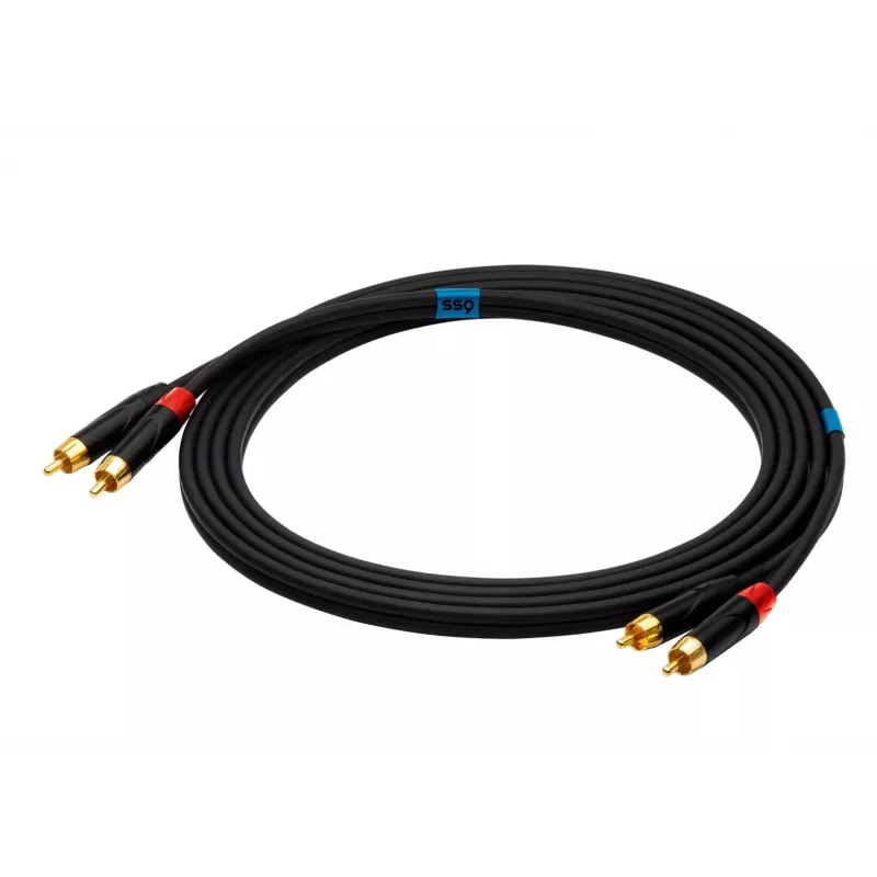 SSQ RCARCA3 - Cabo 2x RCA - 2x RCA - 3 m, Preto