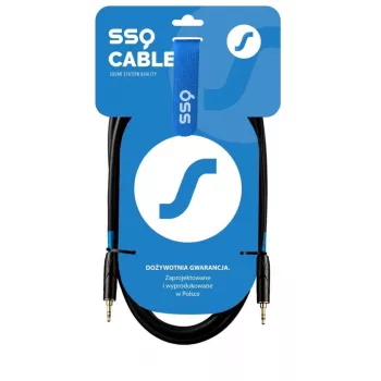 SSQ MIMI2 SS-1425 Cabo minijack estéreo 3,5 mm - minijack estéreo 3,5 mm 2 m Preto