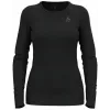 Odlo BL TOP decote redondo l/s MERINO 200 T-shirt de mulher, tamanho S, Preto