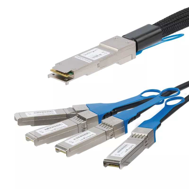 StarTech.com Cabo breakout QSFP+ de 3m – QSFP+ para 4x SFP+