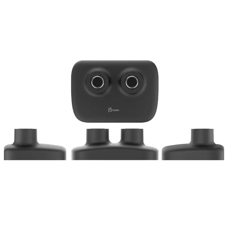 j5create JTSA102 Suporte ergonómico para dois monitores Preto fixação por grampo/passagem de mesa 16 kg