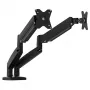j5create JTSA102 Suporte ergonómico para dois monitores Preto fixação por grampo/passagem de mesa 16 kg