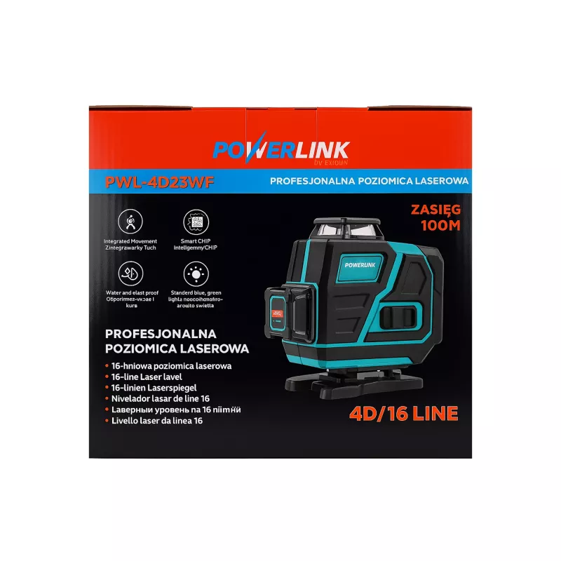 Extralink POWERLINK NÍVEL LASER 4D/16LINE 100M PWL-4D16