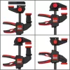 Aperto de mesa Bessey EZR15SET de uma mão, 150 mm de abertura, 60 mm de alcance, preto/vermelho
