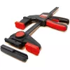 Aperto de mesa Bessey EZR15SET de uma mão, 150 mm de abertura, 60 mm de alcance, preto/vermelho