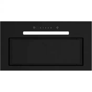 Exaustor de encastrar MPM MPM-54-OWS-01, 54 cm, extração/recirculação, 3 velocidades, preto, vidro/aço inoxidável