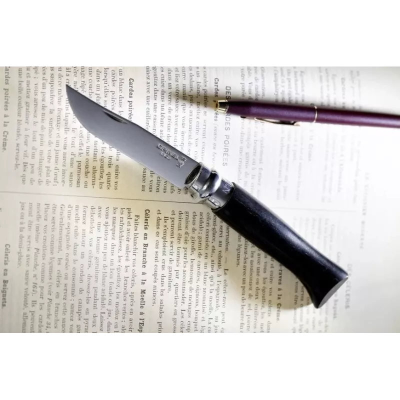 Faca de bolso Opinel N°08 Collector preto comprimento da lâmina 8,5 cm