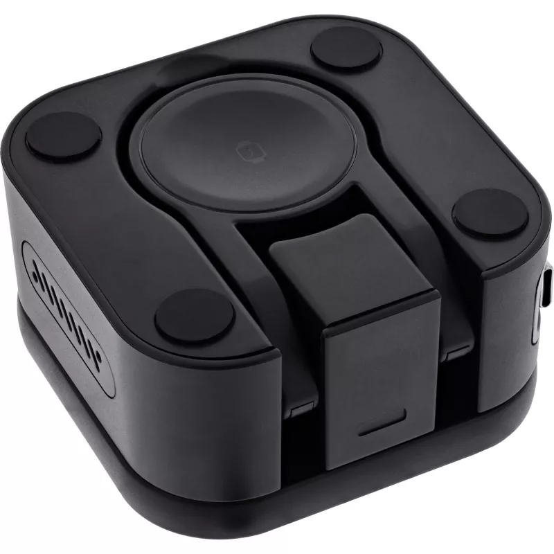 Carregador sem fios para interiores InLine 33392T para auscultadores, headsets, smartphones e smartwatches – alimentação USB 9/12 V, preto