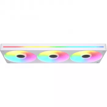 COUGAR Unity360-FB ventoinha ARGB PWM invertida de estrutura única 360mm, 120mm x3, 700–1600 RPM, FDB, branca