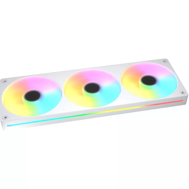 COUGAR Unity360-FB ventoinha ARGB PWM invertida de estrutura única 360mm, 120mm x3, 700–1600 RPM, FDB, branca