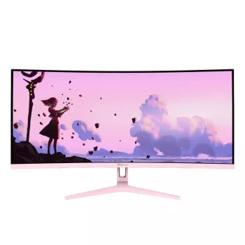 Monitor curvo para computador Arozzi Nova 34 polegadas (86,4 cm) 3440×1440 21:9 LED 1 ms Rosa