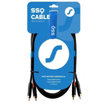 SSQ RCARCA2 SS-1432 Cabo 2x RCA - 2x RCA 2 m preto