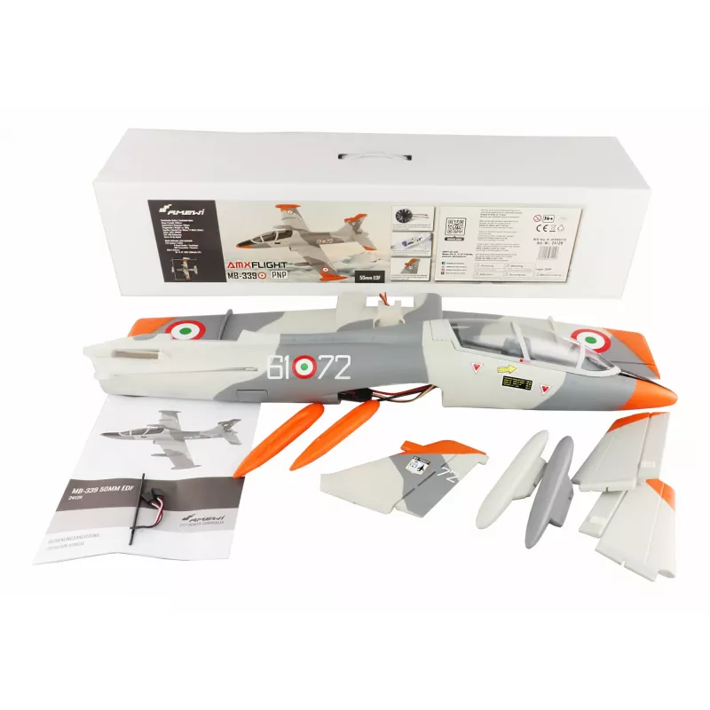 Avião RC Amewi MB-339 motor elétrico modelo, idade recomendada 14+, peso 0,5 kg
