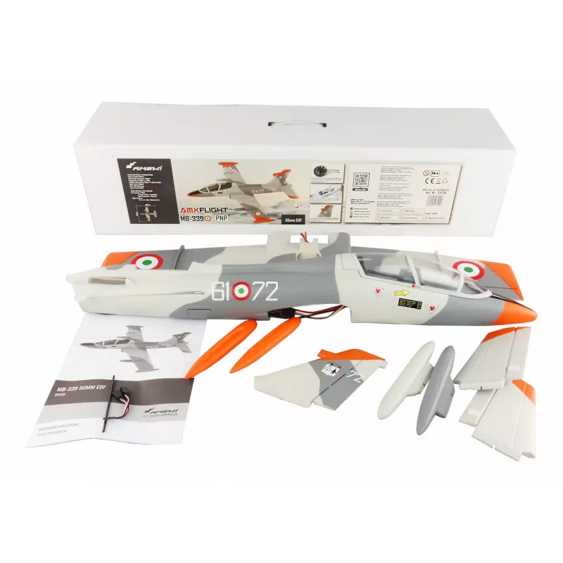Avião RC Amewi MB-339 motor elétrico modelo, idade recomendada 14+, peso 0,5 kg
