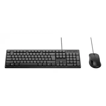 Conjunto de teclado e rato com fios Belkin BBZ014DE — layout alemão, USB-A, teclado tamanho completo, rato 1200 CPI