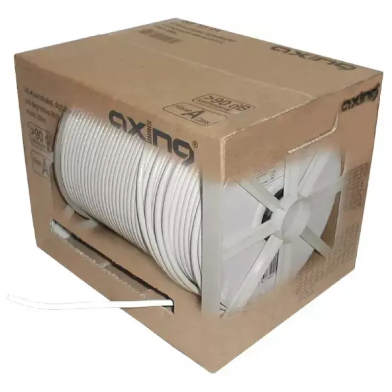 Cabo coaxial Axing SKB09404 250 m branco 6,6 mm